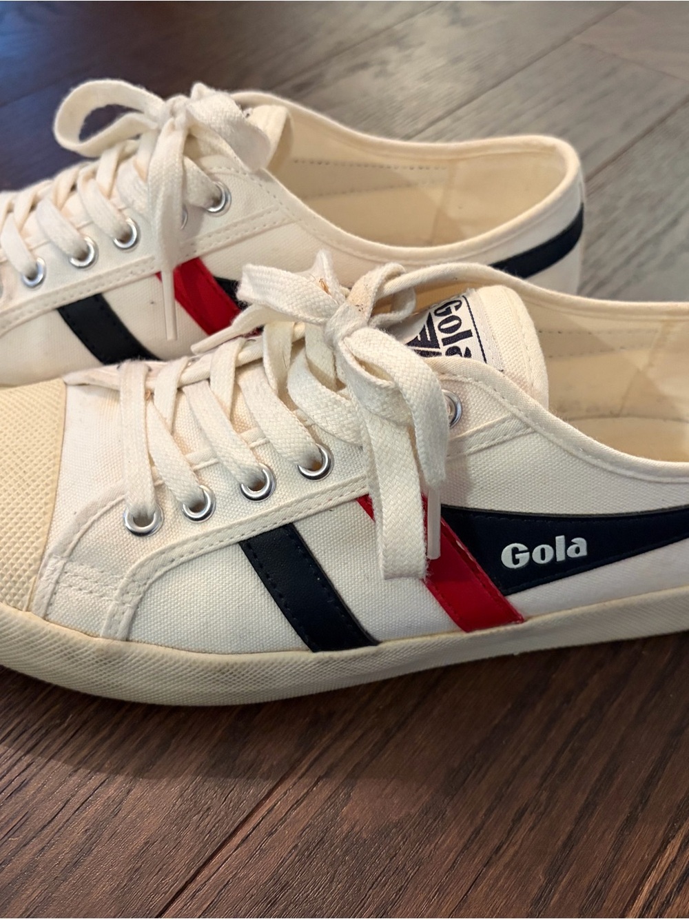 Gola Cream Canvas Sneakers